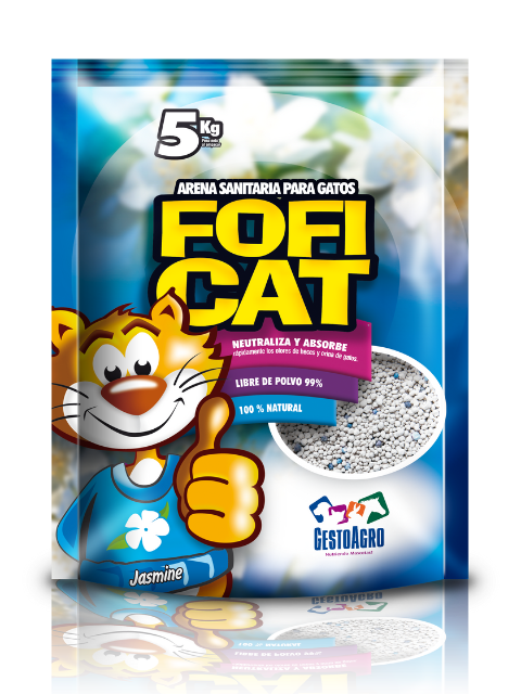 ARENA FOFICAT AZUL JAZMIN X 5 KG X 4 UNI