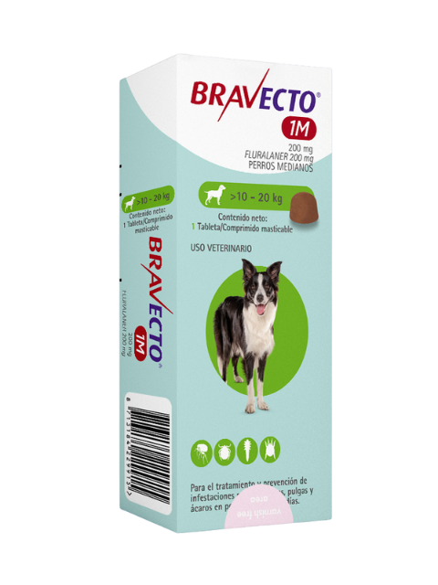 BRAVECTO 37 DIAS DE 10 A 20 KG
