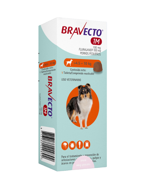 BRAVECTO 37 DIAS DE 4.5 A 10 KG