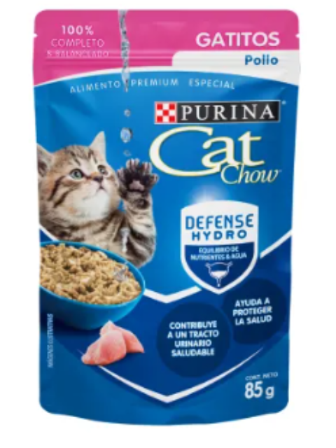 CAT CHOW SOBRES GATITO SURT. X 85 G