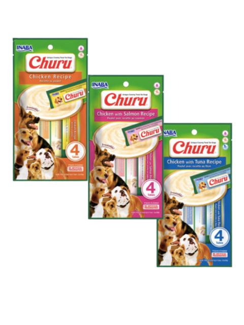 CHURU DOG SOBRES SURT. X 4 UNI X 56 G