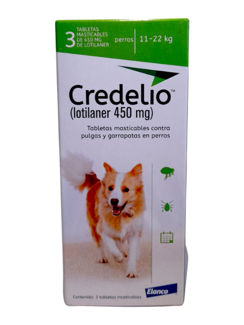 CREDELIO DOG 450 MG 11-22 KG X 3 TAB