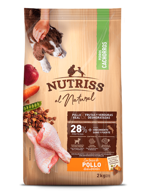 NUTRISS DOG NATURAL CACHORRO POLLO 2 KG X 6 UNI