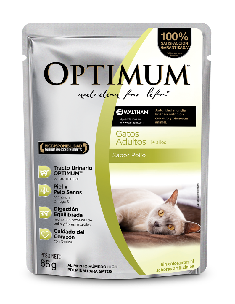 OPTIMUM SOBRES CAT ADULTOS X 85 G