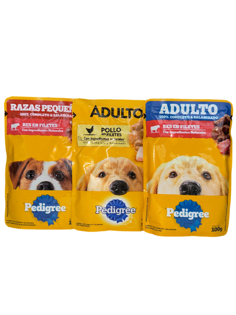 PEDIGREE SOBRE ADULTO SURT. X 100 GR