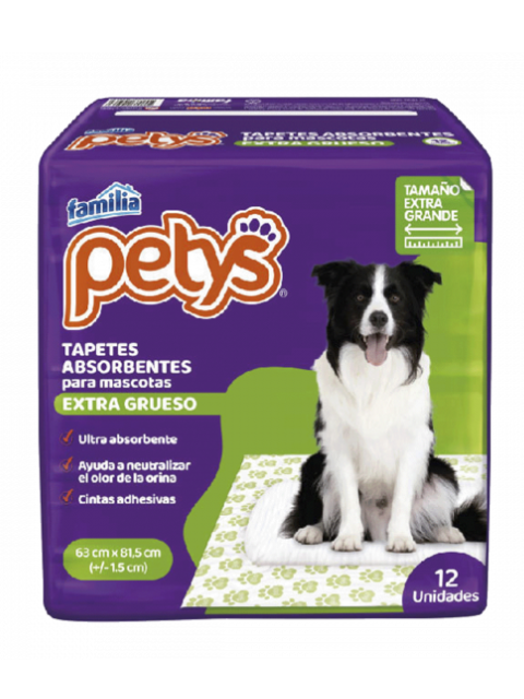 PETYS TAPETE EXTRA GRUESO X 12 UNI