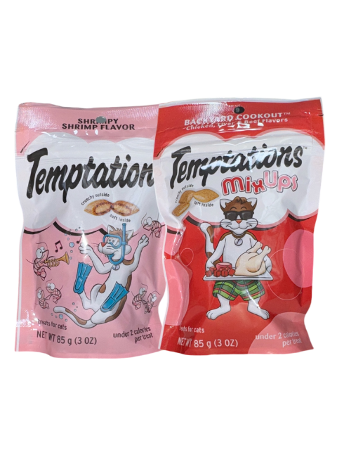 WHISKAS SNACKS TEMPTATIONS SURT.  X 85G