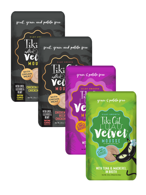 TIKI CAT VELVET MOUSSE POUCH X 80 G SURT