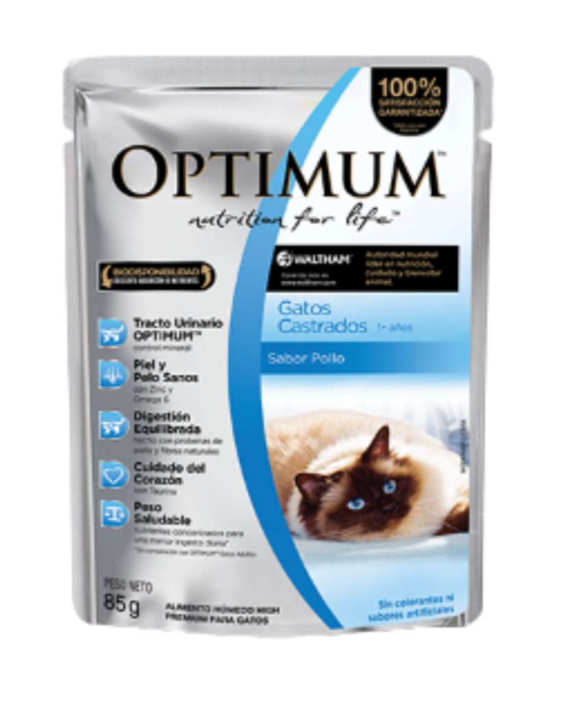 OPTIMUM SOBRES CAT CASTRADOS X 85 GR