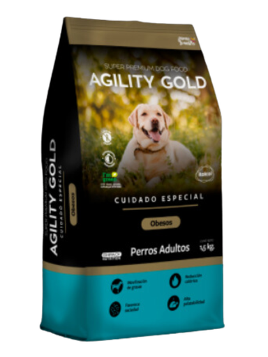 AGILITY GOLD ADULTO OBESOS X 1.5 KG X 4 UNI