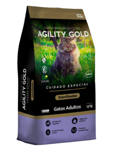 AGILITY GOLD GATOS ESTERILIZADOS X 1.5 KG X 4 UNI