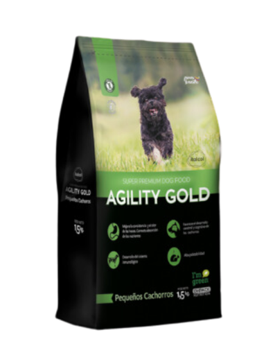 AGILITY GOLD VERDE PQÑ.CACH.X 1.5 KG X 6 UNI