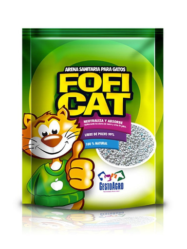 ARENA FOFICAT VERDE MANZANA X 1 KG X 25 UNI