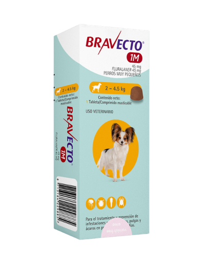 [165U] BRAVECTO 37 DIAS DE 2 A 4.5 KG