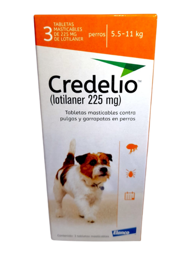 [294U] CREDELIO DOG 225 MG 5.5-11 KG X 3 TAB