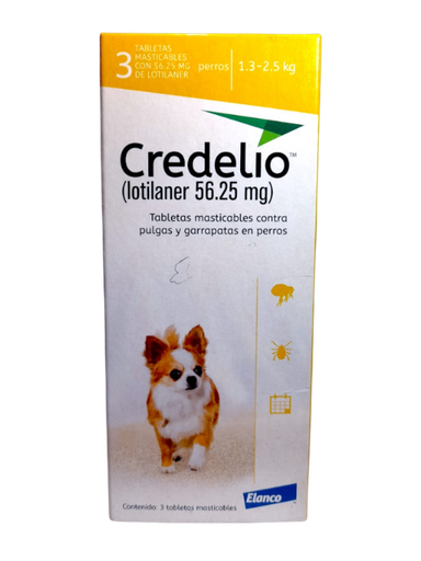 [296U] CREDELIO DOG 56 MG 1.3-2.5 KG X 3 TAB