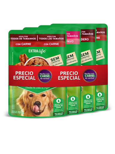 [344U] DOG CHOW SOBRES ADULTO PACK X 5 PRECIO ESP.