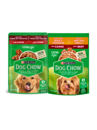 DOG CHOW SOBRES ADULTO SURT. X 100 G
