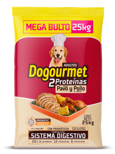 DOGOURMET PAVO/POLLO X 2 KG X 6 UNI