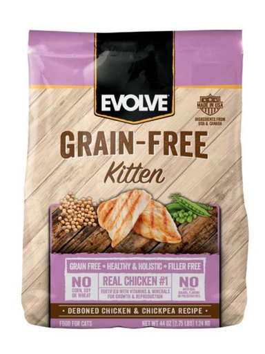 [414U] EVOLVE CAT GRAIN FREE KITTEN CHICKEN X 1.24 KG
