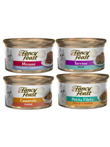 [427U] FANCY FEAST LATA SURT. X 85 G