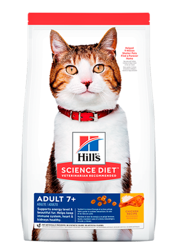 [486U] HILL´S CAT ADULTO 7+ X 4 LB