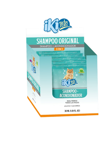 IKIPETS SHAMPOO GATO SOBRE X 30 ML X 12 UNI