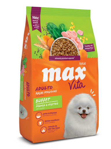 MAX DOG ADULTO VITA RAZ.PQÑ POLL/VEG X 1 KG