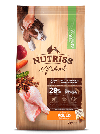 NUTRISS DOG NATURAL CACHORRO POLLO 2 KG X 6 UNI