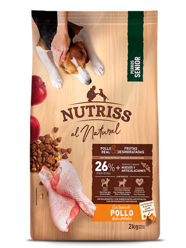 NUTRISS DOG NATURAL SENIOR POLLO X 2 KG X 6 UNI