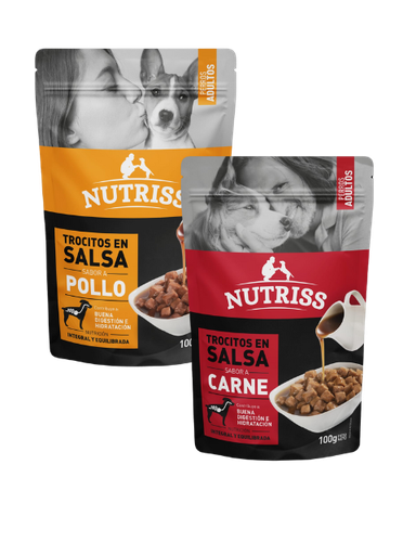 NUTRISS DOG SOBRES ADULTO CARNE/POLLO X 15 UNI