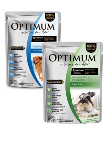 OPTIMUM SOBRES DOG ADULTO X 85 G