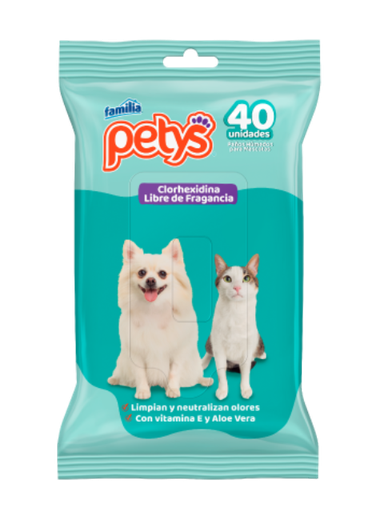 [764U] PETYS PAÑOS CLOHEXIDINA X 40 UNI
