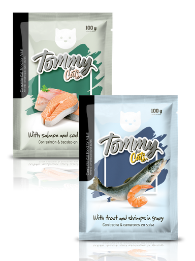 TOMMY CATS SOBRE GATO ADULTO SURT. X 100 G