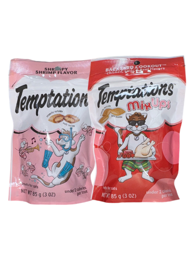 [986U] WHISKAS SNACKS TEMPTATIONS SURT.  X 85G